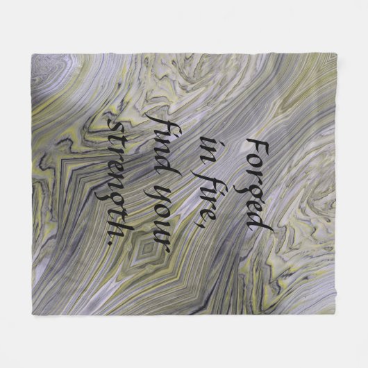 Vloeibaar gouden fleece deken (Voorkant (Horizontaal))