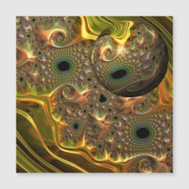 Vloeibaar Gouden Fractale Droom Magnetische Kaart