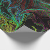 Vloeibaar graffiti geel cadeaupapier (Hoek)