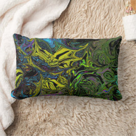 Vloeibaar Graffiti Geel Kussen