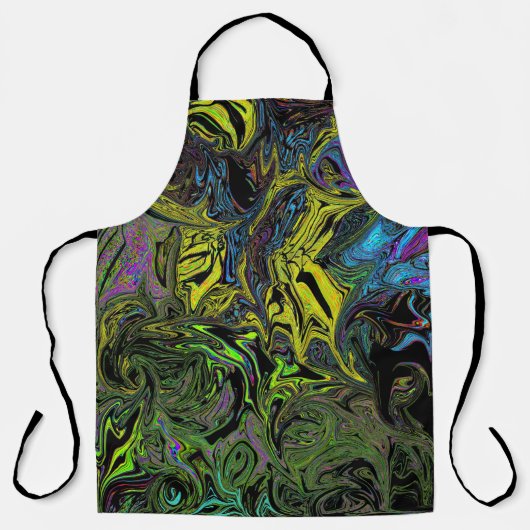 Vloeibaar Graffiti Geel Schort (Voorkant)