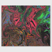 Vloeibaar graffiti rood cadeaupapier (Vlak)