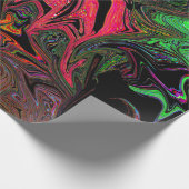 Vloeibaar graffiti rood cadeaupapier (Hoek)