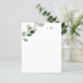 Vloeibaar grijs monogram modern bankierpapier (Staand voorkant)