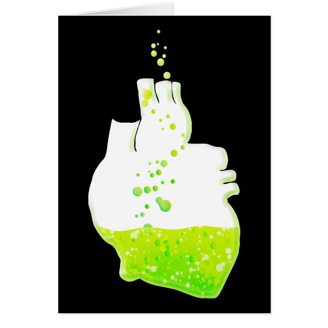 vloeibaar groen anatomisch hart (Voorkant)