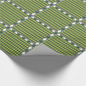 Vloeibaar groen gelaatvormig verpakkingspapier. cadeaupapier (Hoek)