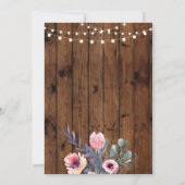 Vloeibaar hout Roze uitnodiging (Achterkant)