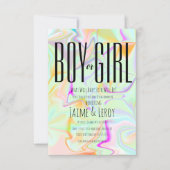 Vloeibaar Iridescent Geslacht onthullen Kaart (Voorkant)