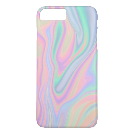 Vloeibaar Iridescent Unicorn kleurenontwerp Case-Mate iPhone Case (Achterkant)