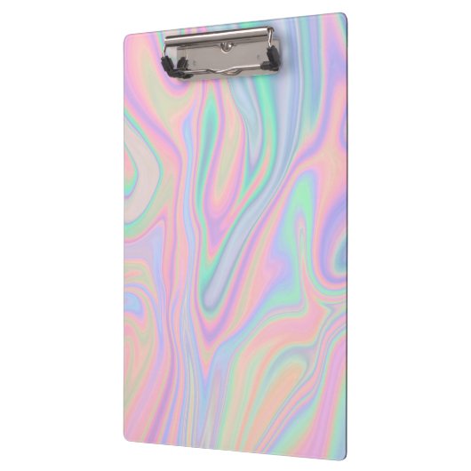 Vloeibaar Iridescent Unicorn kleurenontwerp Klembord (Links)