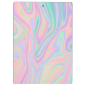 Vloeibaar Iridescent Unicorn kleurenontwerp Klembord (Achterkant)
