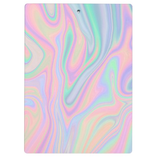 Vloeibaar Iridescent Unicorn kleurenontwerp Klembord (Achterkant)