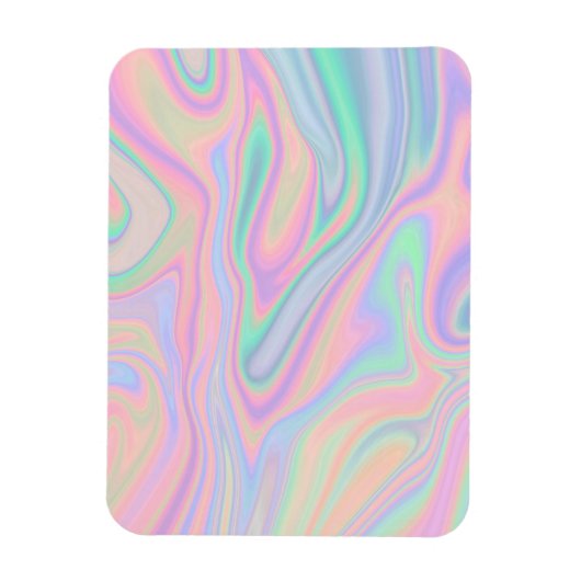 Vloeibaar Iridescent Unicorn kleurenontwerp Magneet (Verticaal)