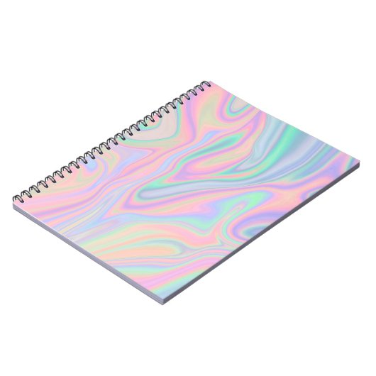 Vloeibaar Iridescent Unicorn kleurenontwerp Notitieboek (Linkerzijde)