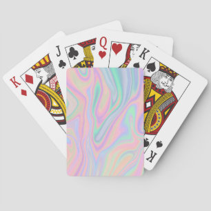Vloeibaar Iridescent Unicorn kleurenontwerp Pokerkaarten
