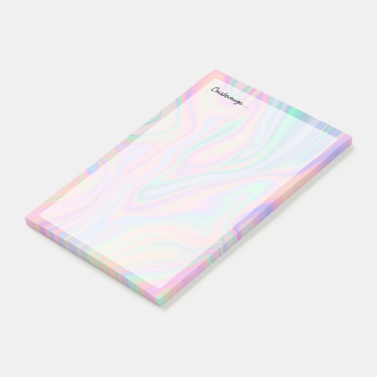 Vloeibaar Iridescent Unicorn kleurenontwerp Post-it® Notes (Schuin)