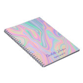 Vloeibaar Iridescent Unicorn Kleurontwerp + Tekst Notitieboek (Rechterzijde)