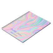 Vloeibaar Iridescent Unicorn Kleurontwerp + Tekst Notitieboek (Linkerzijde)