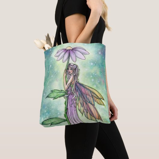 Vloeibaar kleurig kunstwerk voor de Starry Garden Tote Bag (Dichtbij)