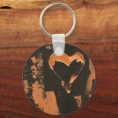 Vloeibaar koperhart sleutelhanger (Voorkant)