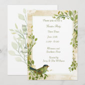 Vloeibaar Lijst Tuinpartij Save The Date (Voorkant / Achterkant)