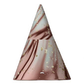 Vloeibaar marmer: abstracte achtergrond, gouden gl feesthoedjes (Rechts)