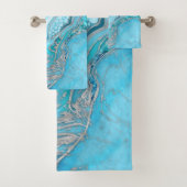 Vloeibaar marmer - Blauw kwarts en edelstenen Bad Handdoek (Insitu)