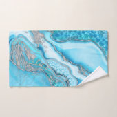 Vloeibaar marmer - Blauw kwarts en edelstenen Bad Handdoek (Handdoek)
