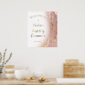 Vloeibaar marmer | Eerste communie welkomstbord Poster (Keuken)