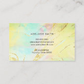 vloeibaar marmer - gele tinten visitekaartje