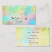 vloeibaar marmer - gele tinten visitekaartje