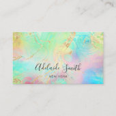 vloeibaar marmer - gele tinten visitekaartje (Voorkant)