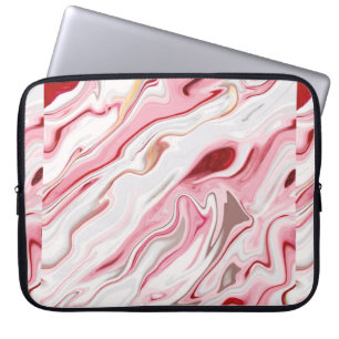 Vloeibaar marmer ontwerp, kleurrijk marmerend su laptop sleeve