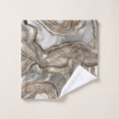 Vloeibaar marmer - parels en goud bad handdoek (Wasdoekje)