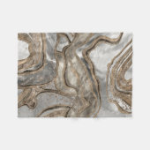 Vloeibaar marmer - parels en goud fleece deken (Voorkant (Horizontaal))