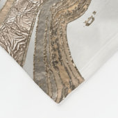 Vloeibaar marmer - parels en goud fleece deken (Hoek)