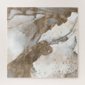 Vloeibaar marmer - parels en goud legpuzzel (Horizontaal)