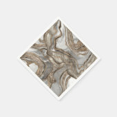 Vloeibaar marmer - parels en goud servet (Hoek)