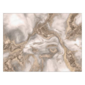 Vloeibaar marmer - parels en goud tafelkleed (Voorkant (Horizontaal))