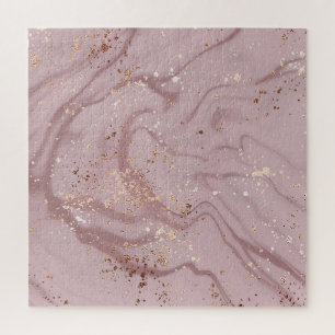 Vloeibaar marmer: Roos Goud Artistry. Legpuzzel