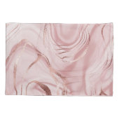 Vloeibaar marmer Roos gouden golven Kussensloop (Achterkant)