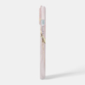 Vloeibaar marmer roze goud iPhone 15 case (Linkerkant)