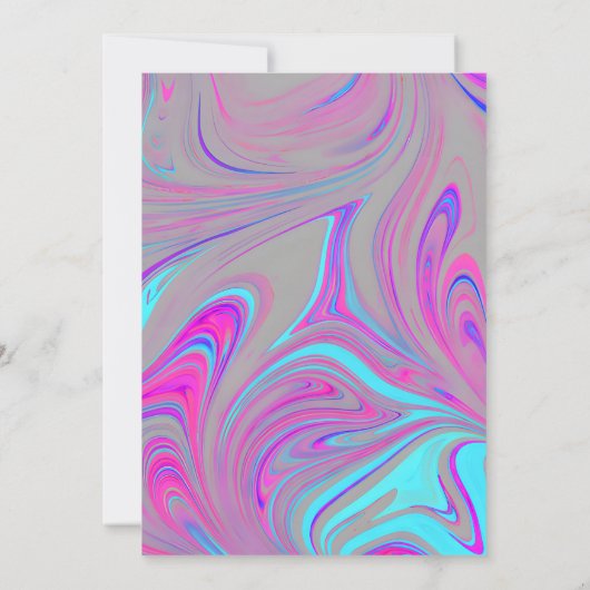 Vloeibaar marmer Vijftig en Fabulous Verjaardag Kaart (Achterkant)