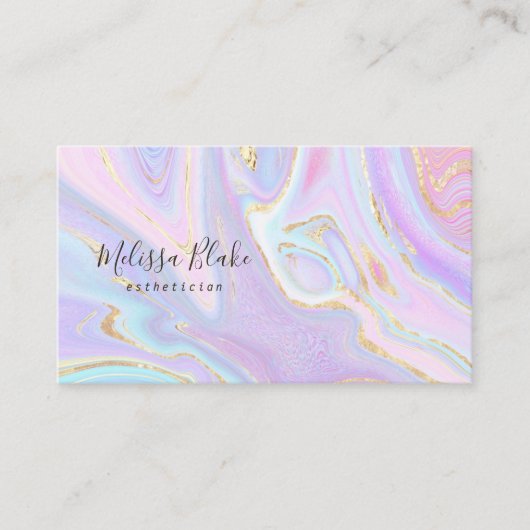 vloeibaar marmer visitekaartje (Voorkant)
