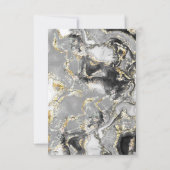 vloeibaar marmer zwart goud RSVP bruiloft (Achterkant)