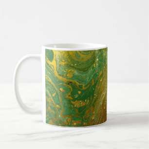 Vloeibaar marmerpatroon koffiemok