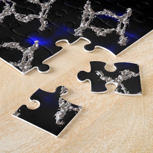 Vloeibaar metaalgoud en zilver Mandela Legpuzzel (Zijkant)