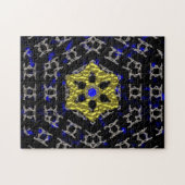 Vloeibaar metaalgoud en zilver Mandela Legpuzzel (Horizontaal)