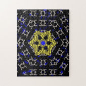 Vloeibaar metaalgoud en zilver Mandela Legpuzzel (Verticaal)