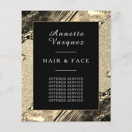 Vloeibaar metaalgoud flyer (Voorkant)